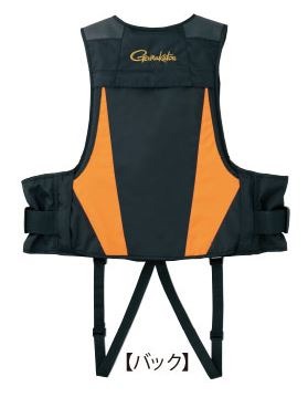 がまかつ フローティングベスト GM2187 ブラック／オレンジ L