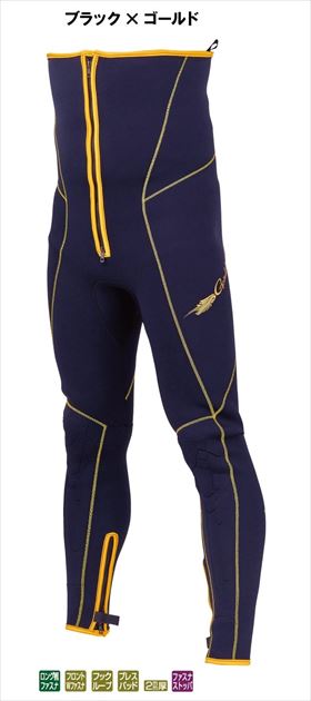 がまかつ 鮎タイツ GM5820 鮎タイツ (2mm) ブラック/ゴールド ML: 鮎