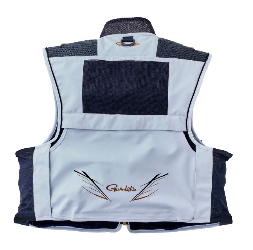 がまかつ GM2327 ハーフメッシュベスト(L ホワイト): ウェア・靴