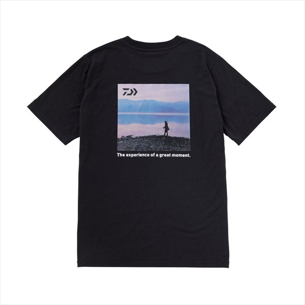 ダイワ ウェア DE-6923 フォトプリントTシャツ レイク ブラック(XL