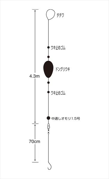 ささめ針 仕掛け W-668 うきうき堤防五目(夜釣対応) M: 針・仕掛 海