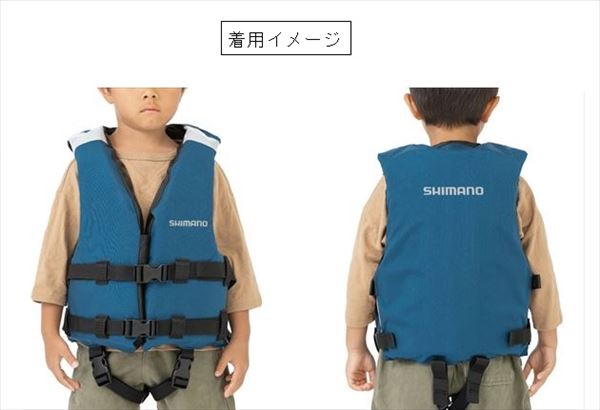シマノ ライフジャケット VF-098V キッズフロートベスト(M ネイビー