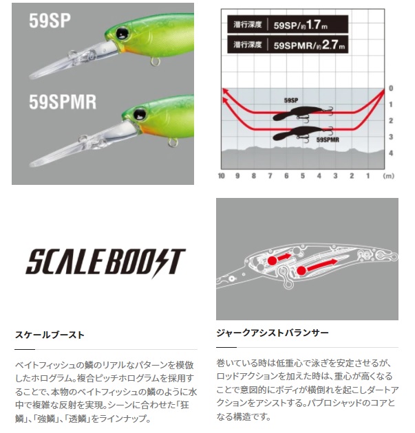 シマノ バスルアー ZM-406Q パブロシャッド59SPMR 009 Tワカサギ: バス