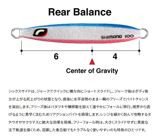 シマノ メタルジグ JV-X20W オシア シックスサイド 200g 007 Aパープル