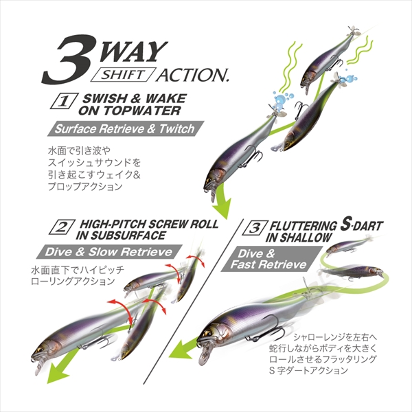 メガバス　プロップダーター　3個セット アクション動画】メガバス プロップダーター3種盛り Megabass