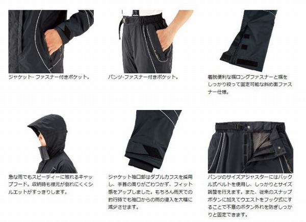がまかつ ゴアテックスレインスーツ GM3603 レッド L: ウェア