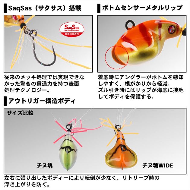 ネコポス対象品】ダイワ シルバーウルフ チヌ魂WIDE 7g マジック