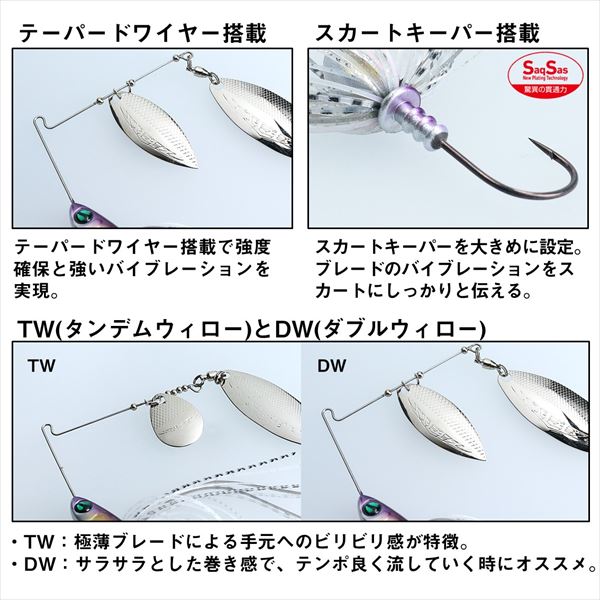 ダイワ スピナーベイト バズベイト スティーズ スピナーベイト3/8oz TW