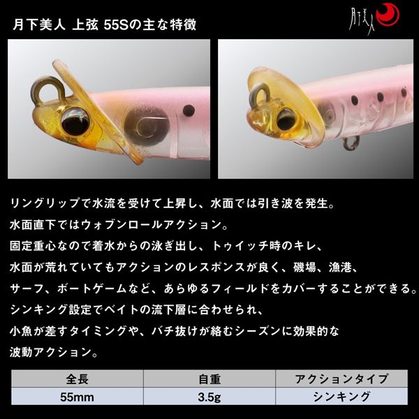 ネコポス対象品】ダイワ 月下美人 上弦55S アミちらし【即日発送】(55S