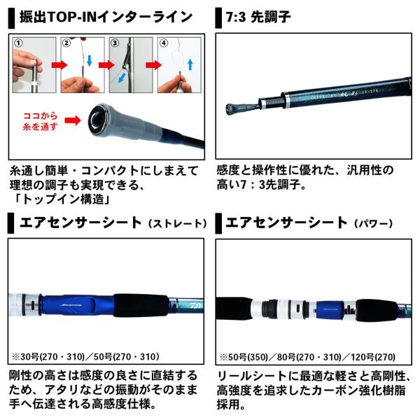 Daiwa 帆影 80-300 船竿 7:3先調子 帆影80-300 - 23,700円 : 海釣り