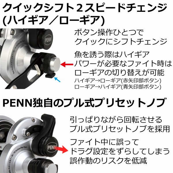 PENN ペン ベイトリール ファゾム II 2speed FTHII15LD2【即日発送