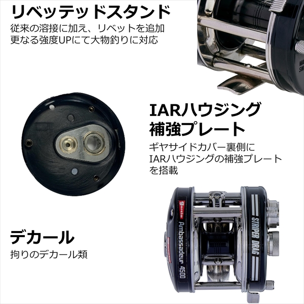 AbuGarcia アブガルシア ベイトリール AMB.4501 Striper Black
