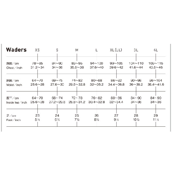 パズデザイン ウェーダー BSハイブリッドフィットハイウェーダー2(M