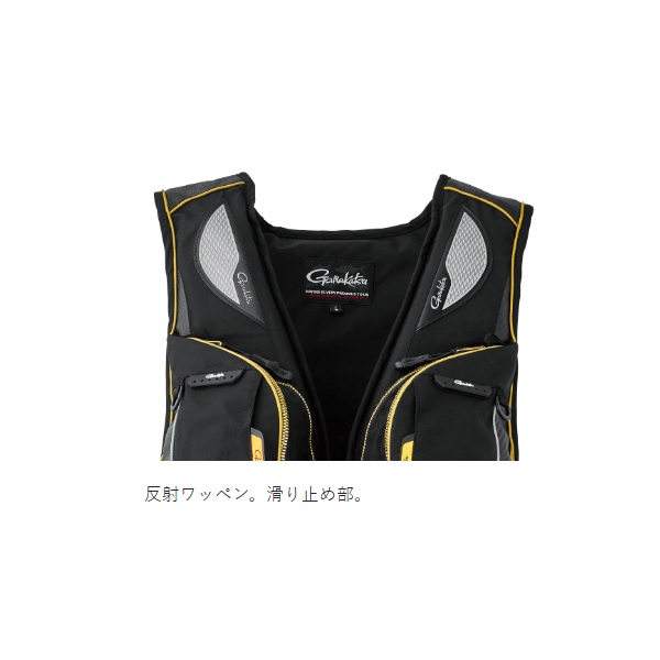 がまかつ GM-2172 フローティングベスト Ｌ　ブラックｘゴールド がまかつ GM-2172 フローティングベスト L ブラックxゴールド - メルカリ