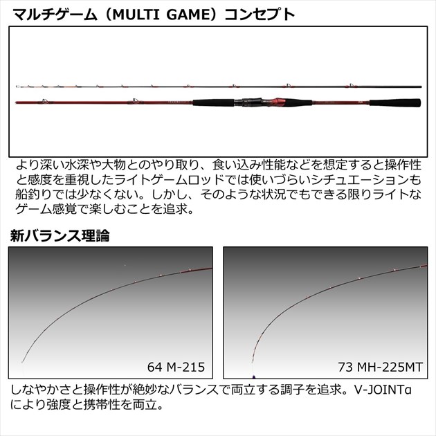 ダイワ 船竿 リーディング MG(マルチゲーム) 64 M-265: 竿| 釣具の