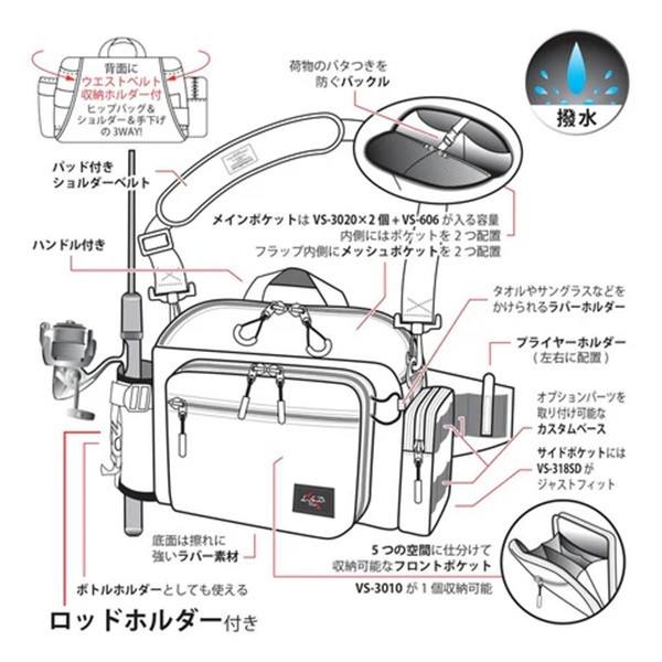 LSD タックルバッグ ヒップバッグチューンドネオ #エコブラック