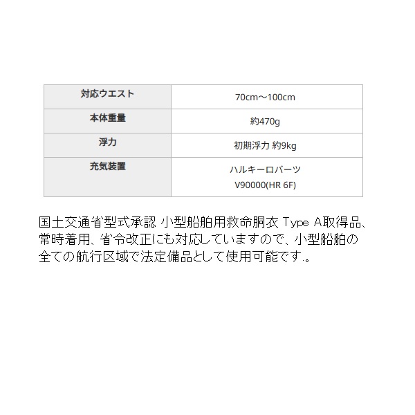 アブガルシア ライフジャケット インフレータブルフローティングベルト