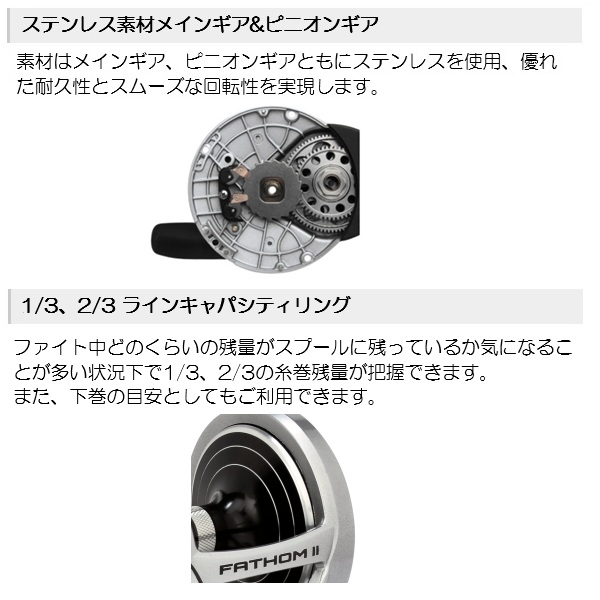 ペンリ－ルジャパン ベイトリール ファゾム2 2スピード 25NLD2 ナロー