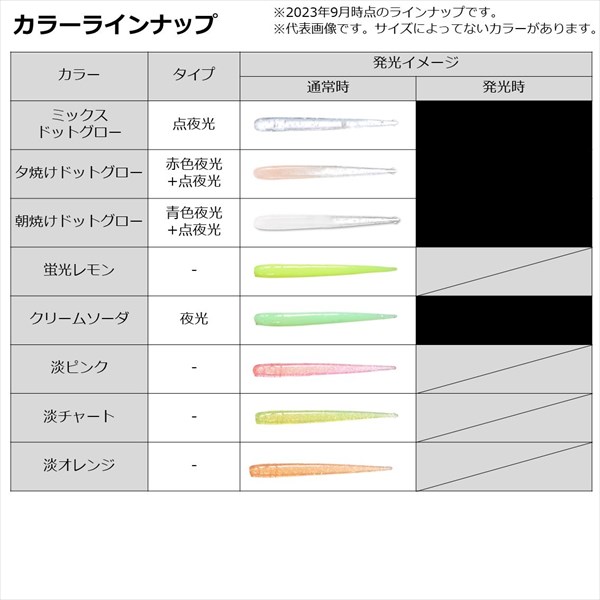 ダイワ ワーム 月下美人 シラスビーム1.5 アソート(アソート): ソルト