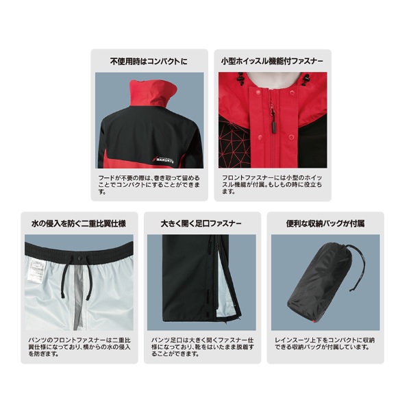 マルキュー レインウェア スタンダードレインスーツ MQ-01スカイM