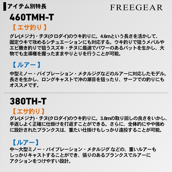 ダイワ FREEGEAR 380TH-T 1ロッド新品未使用 Amazon | ダイワ(DAIWA) 磯・ルアー兼用ロッド フリーギア 380TM