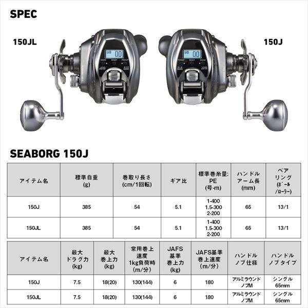 ダイワ 電動リール 26 シーボーグ 150JL(左)(150JL): 釣り小物・便利