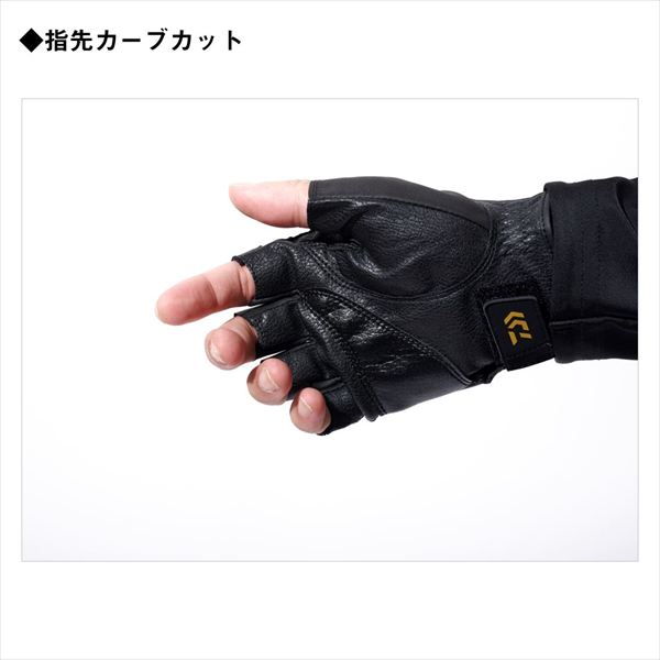 ダイワ 手袋 DG-1325T トーナメントグローブ 5本カット ブラック M