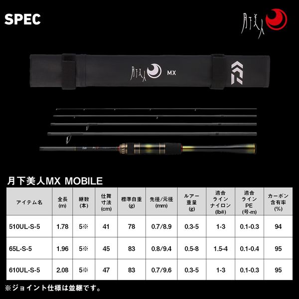 ダイワ 月下美人 MX MB 610UL-S-5・J(5ピース) (610UL-S-5): 釣り小物