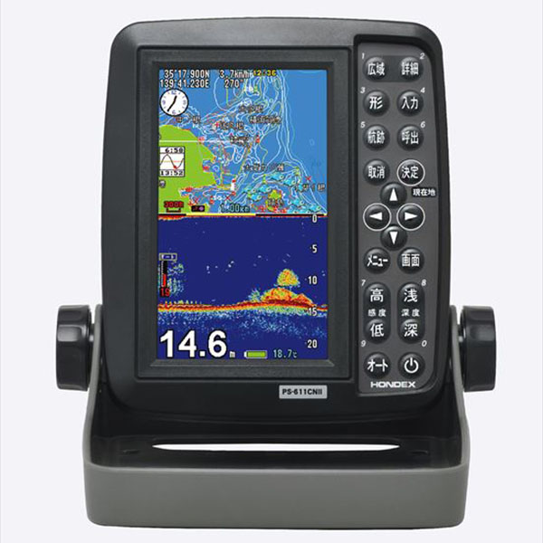 ホンデックス 魚探 ポータブルGPSプロッター魚探PS-611CN2ーDP Deep