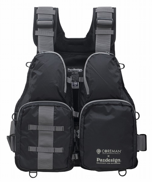 パズデザイン SLV-024 スーパーライトベスト F ブラックグレー　【釣具　釣り具】 パズデザイン SLV-024 スーパーライトベスト(ONE ブラックグレー