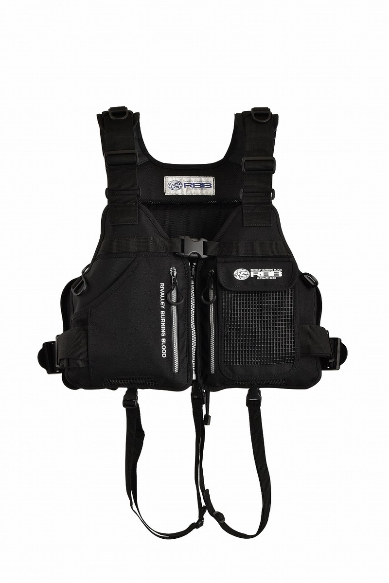 双進 8875 RBB ロックショアベストⅢ BLK/ホワイト: ウェア・靴