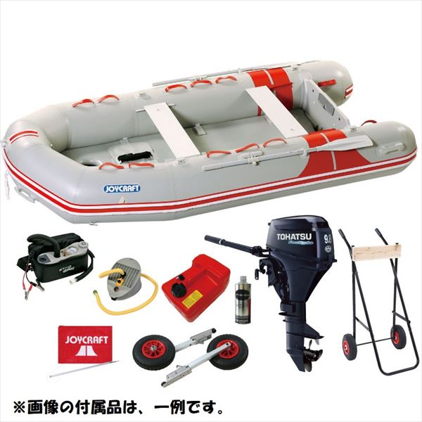 ゴムボートとエンジンのセット