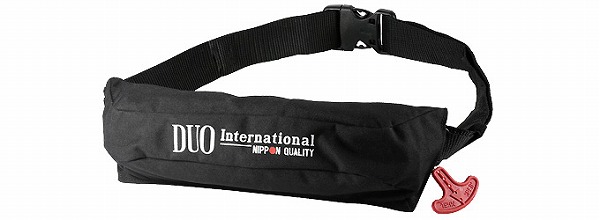 デュオ コンパクトインフレータブルライフジャケット ブラック F TK-9320RS型 (自動膨張 ライフジャケット 桜マーク 国土交通省認定)【送料無料】 デュオ ライフジャケット コンパクトインフレータブルライフジャケット