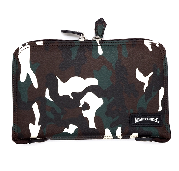 ウォーターランド ルアーケース WL/PU迷彩スプーンワレットL ブラウン