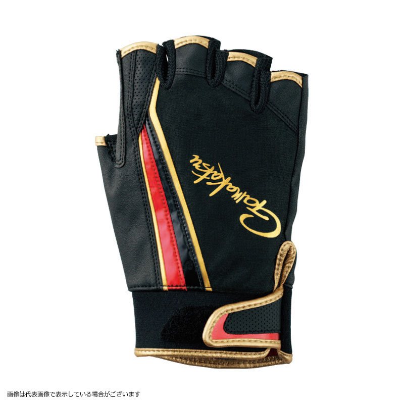 がまかつ フィッシンググローブ ５本切ショート ブラック Ｌ ＧＭ-7247 新品 エルゴグリップグローブ(5本切⁄ハーフショート) GM7296 | がまかつ