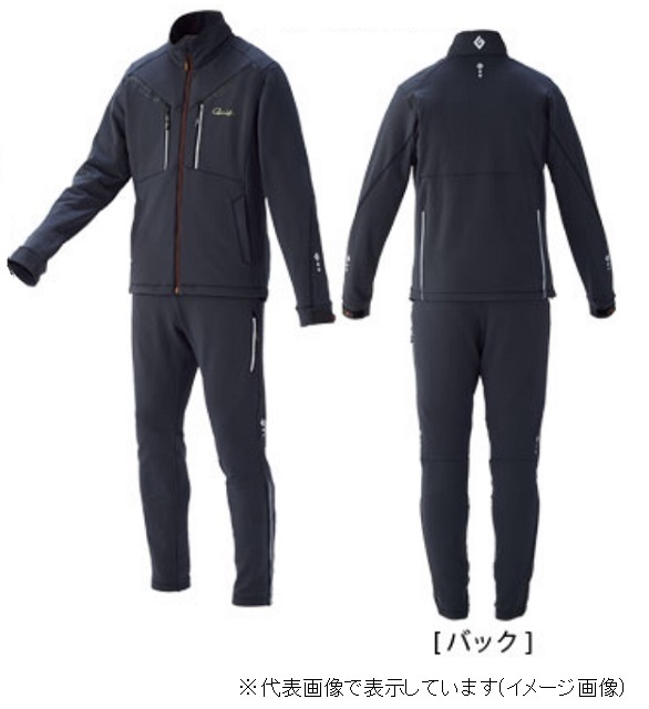 がまかつ GM3528 ソフトシェルスーツ チャコール/カーボンブラック L