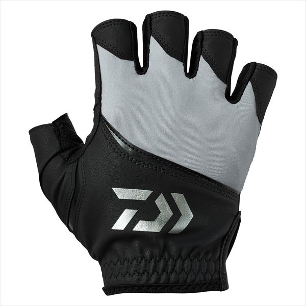 ダイワ 手袋 DG-2125 パッド付きUVカットグローブ 5本カット(M グレー