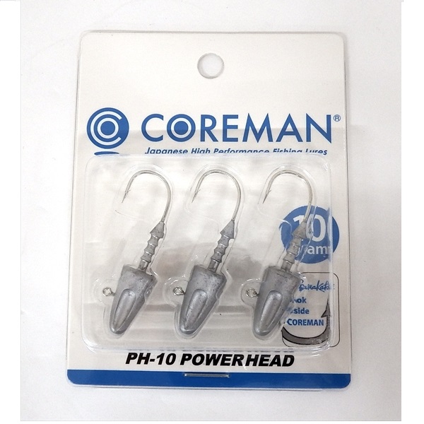 コアマン ジグヘッド PH-10 パワーヘッド 10g #001 アンペイント(無