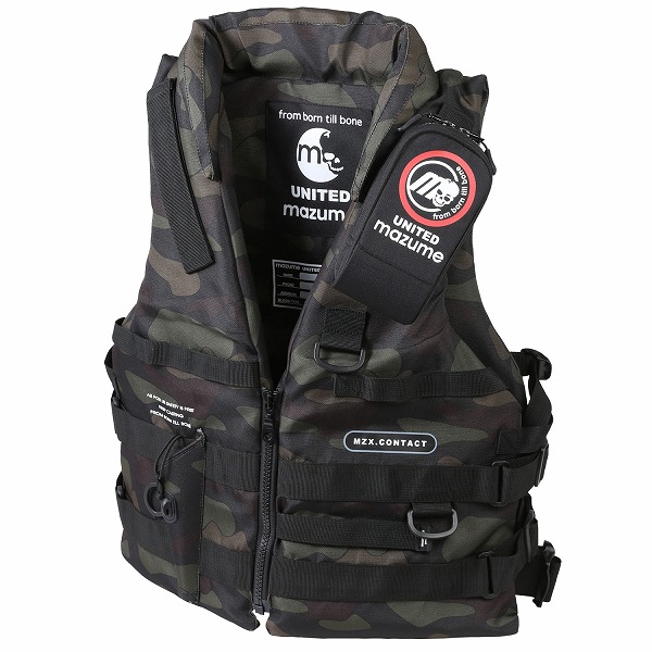 mazume ライフジャケット MZX コンタクトライフジャケット カモ フリー