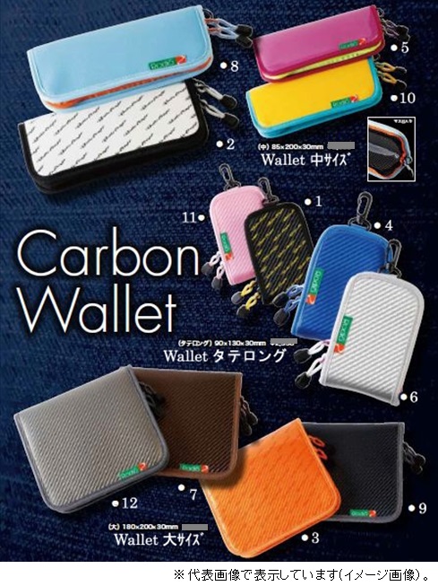 ロデオクラフト カーボンワレット タテロング オレンジ（エナメル