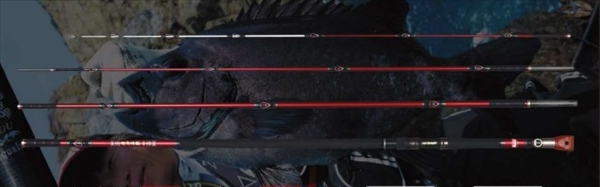 ロッドコム　牙刀石鯛560柔　元竿 #4 保護カバー#5 ロッドコム 牙刀石鯛560柔 元竿 #4 保護カバー#5