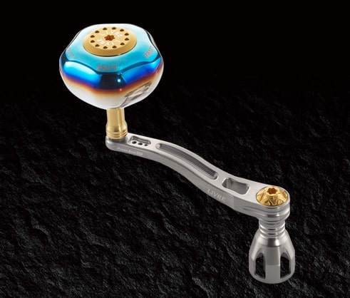 メガテック（ＬＩＶＲＥ） パワーアーム88 ダイワ8000番~14000番用左右共通 (チタンP+ブルーG) メガテック（LIVRE） パワーアーム88 ダイワ8000番~14000番用左右