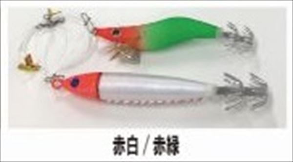 速攻イカメタル仕掛けセット 30号 赤白／赤緑: 針・仕掛 海釣り