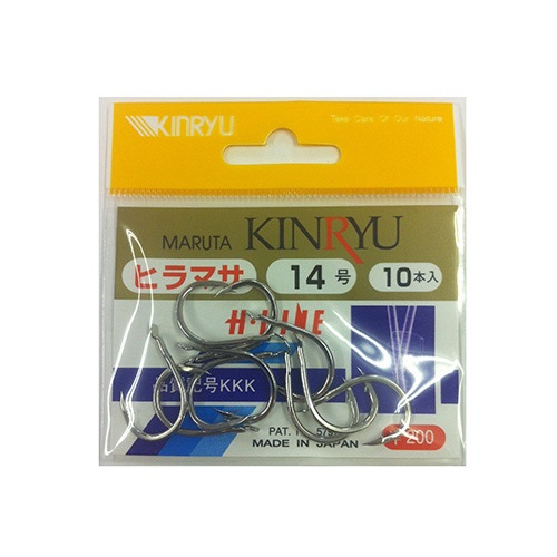 金龍 金龍 Hライン ヒラマサ鈎 白 14号: 針・仕掛 海釣り｜釣具の通販