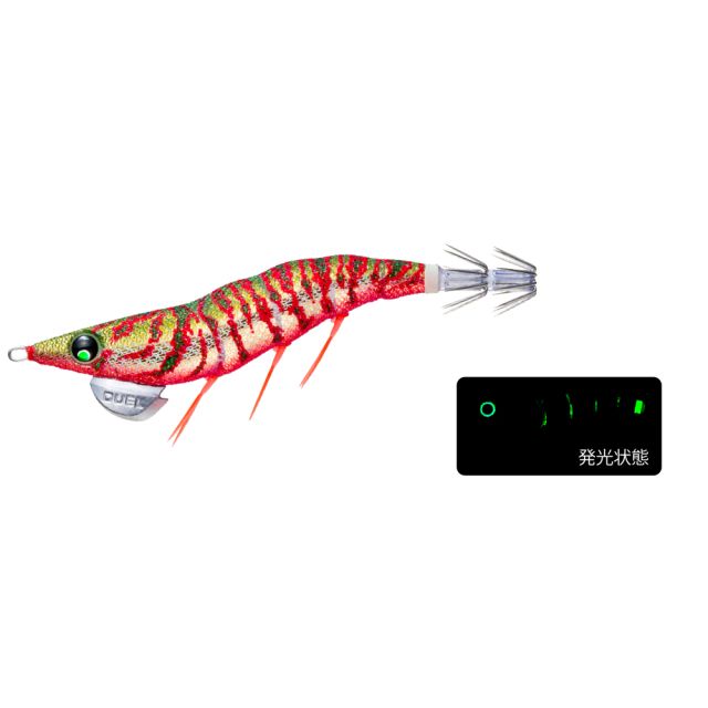 デュエル EZ-Q ダートマスター ラトル 3.0号 夜光ダークグリーン: エギ