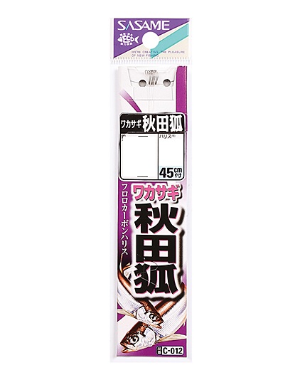 ささめ針 C-012 ワカサギ秋田狐（茶）糸付 1．5 0．3: 針