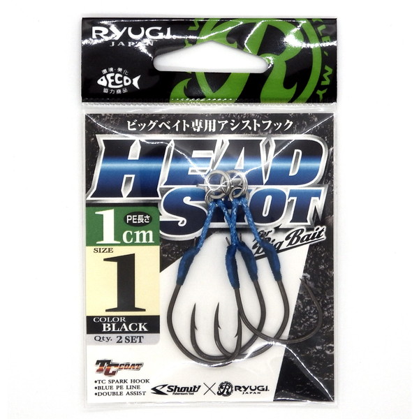 リューギ（RYUGI） アシストフック ヘッドショット 1cm #1: ルアー用品