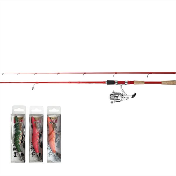 エギング引退セット 26本 OGK ソルトルアーセット (OGK) 直行エギングセット 7ft6inc: 竿