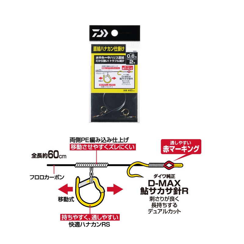 ダイワ 鮎 仕掛け 移動ハナカン仕掛け 皮打メガネ つり具の銭屋 通販 Paypayモール