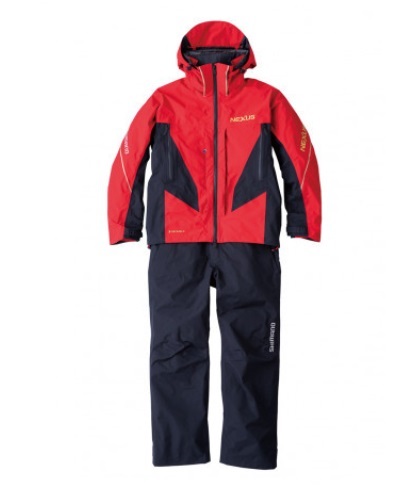 シマノ RA-125U ネクサス DSレインスーツ レッド(3XL レッド): ウェア